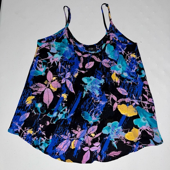 💜 NWOT Apt 9 Boho Floral Halter Tank Top - Picture 1 of 5